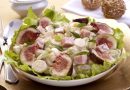 Salada verde de figo com presunto para fechar o verão